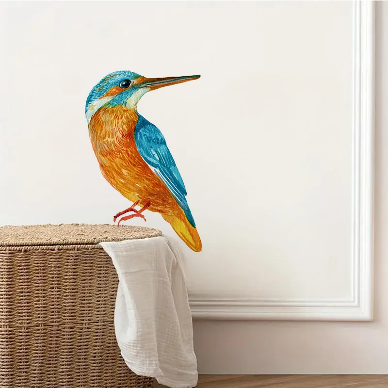1pc Kingfisher Bird Sticker, Water-proof Home Wall Decal, Used for Wall, Bathroom, Cabinet, Door,Toilet, Car, Laptop