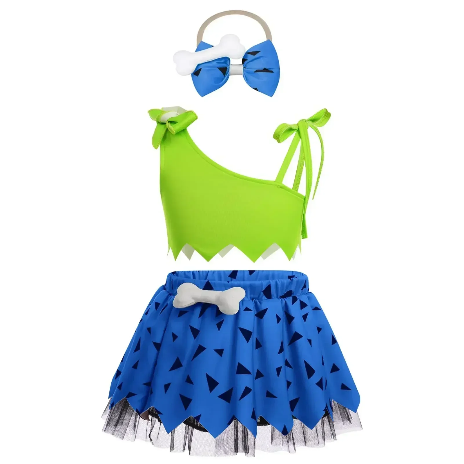 Baby Prähistorisches Höhlenmensch-Cosplay-Outfit Kleinkind Primitives Bedrucktes Kleid mit Shorts Kinder Geburtstags-Foto-Party-Kostüm – Detail 8