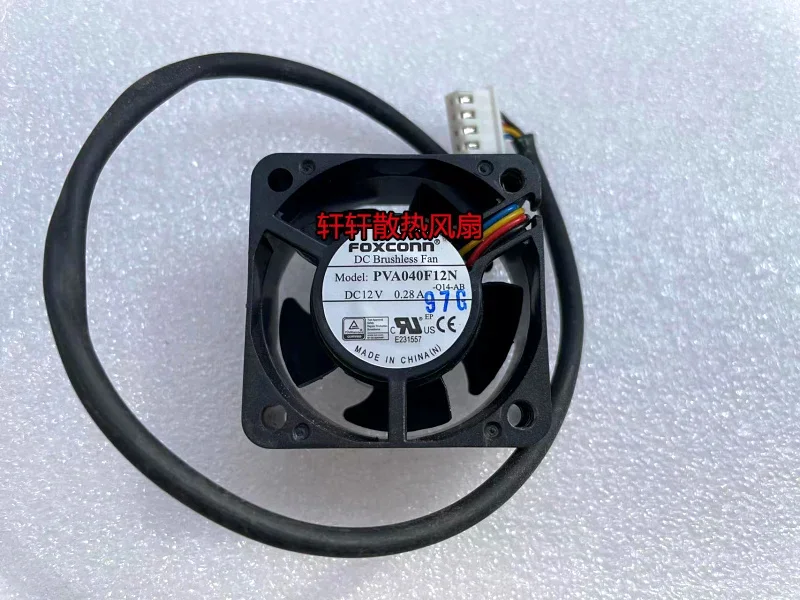 Foxconn PVA040F12N DC 12V 0.28A 40x40x20mm 4-Wire Cooling Fan