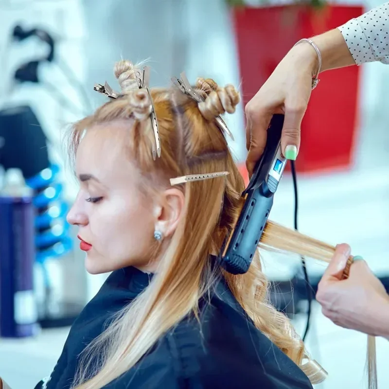 Pince à cheveux en métal pour salon de coiffure, pince à bec de canard, épingle à cheveux pour zone de coiffure, accessoires pour cheveux, 10 pièces