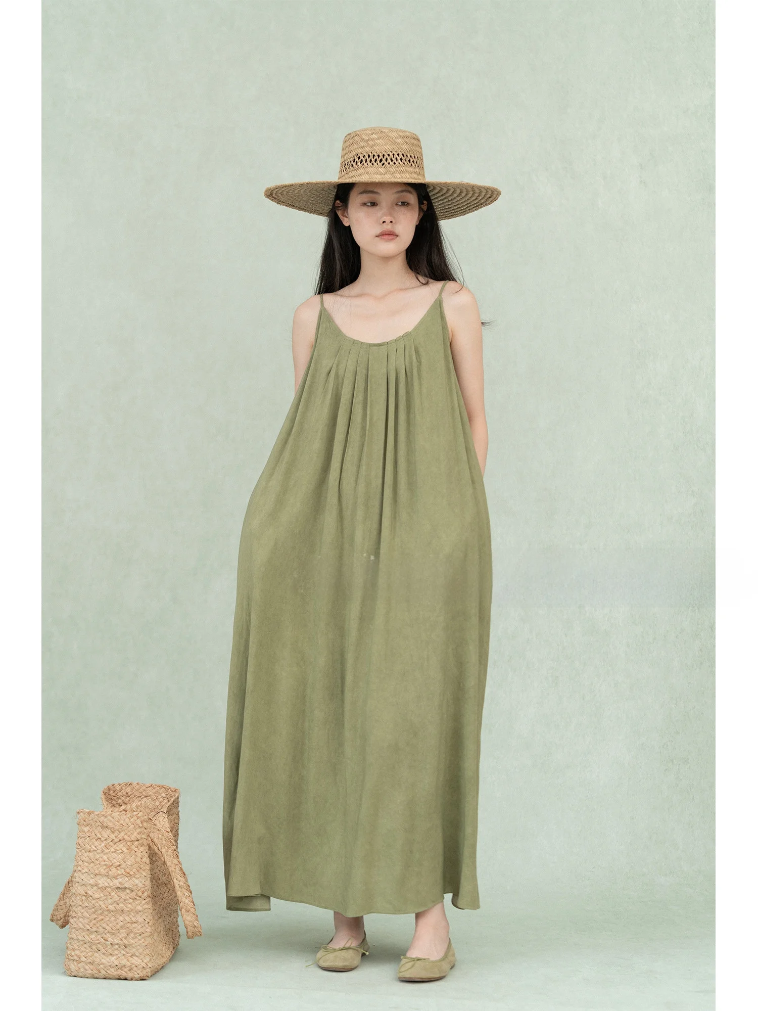 

Хлопковое платье Dingdongma с длинными рукавами, не мнущееся, с градиентным цветовым переходом, в стиле французского фермерского дома, омбре.