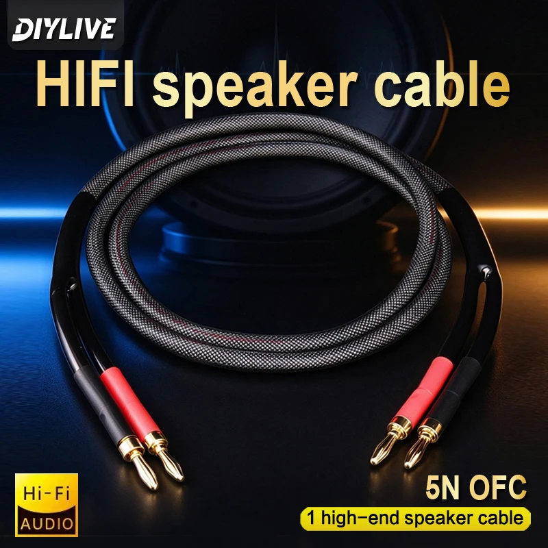 Kabel głośnikowy HIFI klasy 5N o wysokiej czystości, główne i dodatkowe głośniki, wzmacniacz mocy surround, komputerowy kabel audio — zdjęcie produktu 1