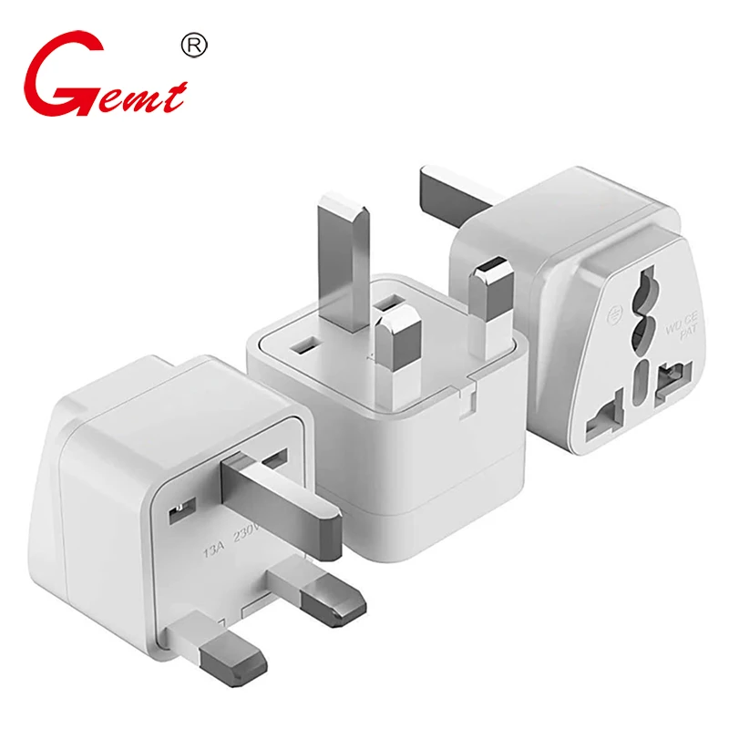 UK Hong Kong Ireland UAE Travel Plug Adapter (Type G) [Grounded & Universal] (WD-7) Standard