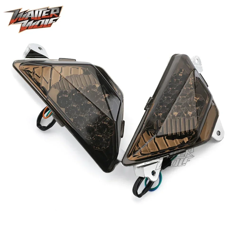 Front LED Turn Signal Indicator Lamp For KAWASAKI ZX6R Z1000SX NINJA 250 400 650 300 1000 ZX25R ZX-4R Motorcycle Light Flasher