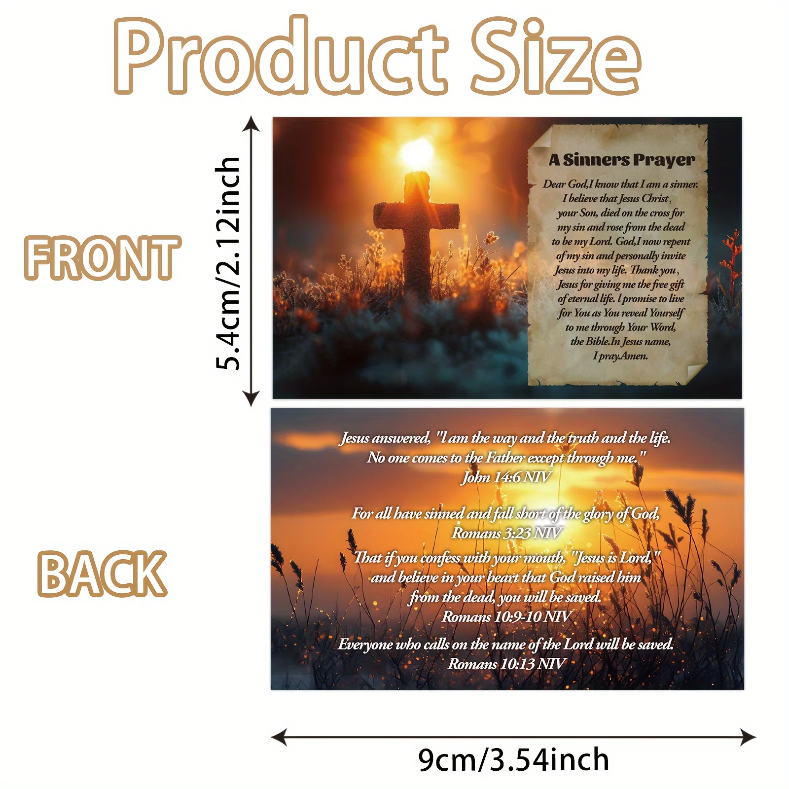 100 Pcs Bulk Plan of Salvation Cards Prayer Cards Gospel Tract Cards Pocket Holy Postcards Inspirational Bible Verses Wallet Pla