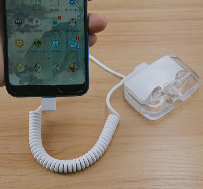 10 Ports Cell Phone Security Display Anti-Theft Alarm System with Acrylic Stand Rechargeable