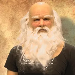 Santa Claus mask Halloween Christmas cosplay latex masks Carnival Mask Headgear Dress Up White beard full head realistic mask