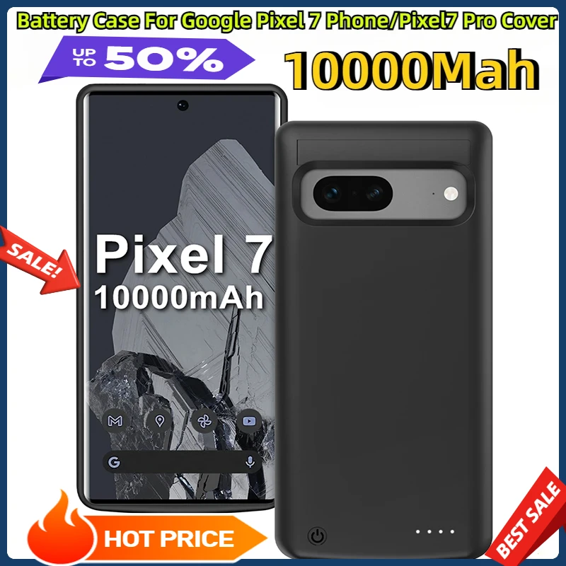 

10000Mah Battery Case For Google Pixel 7 Phone Cover Pixel7 Pro Power Bank For Google Pixel 7 Pro Battery Charger Cases