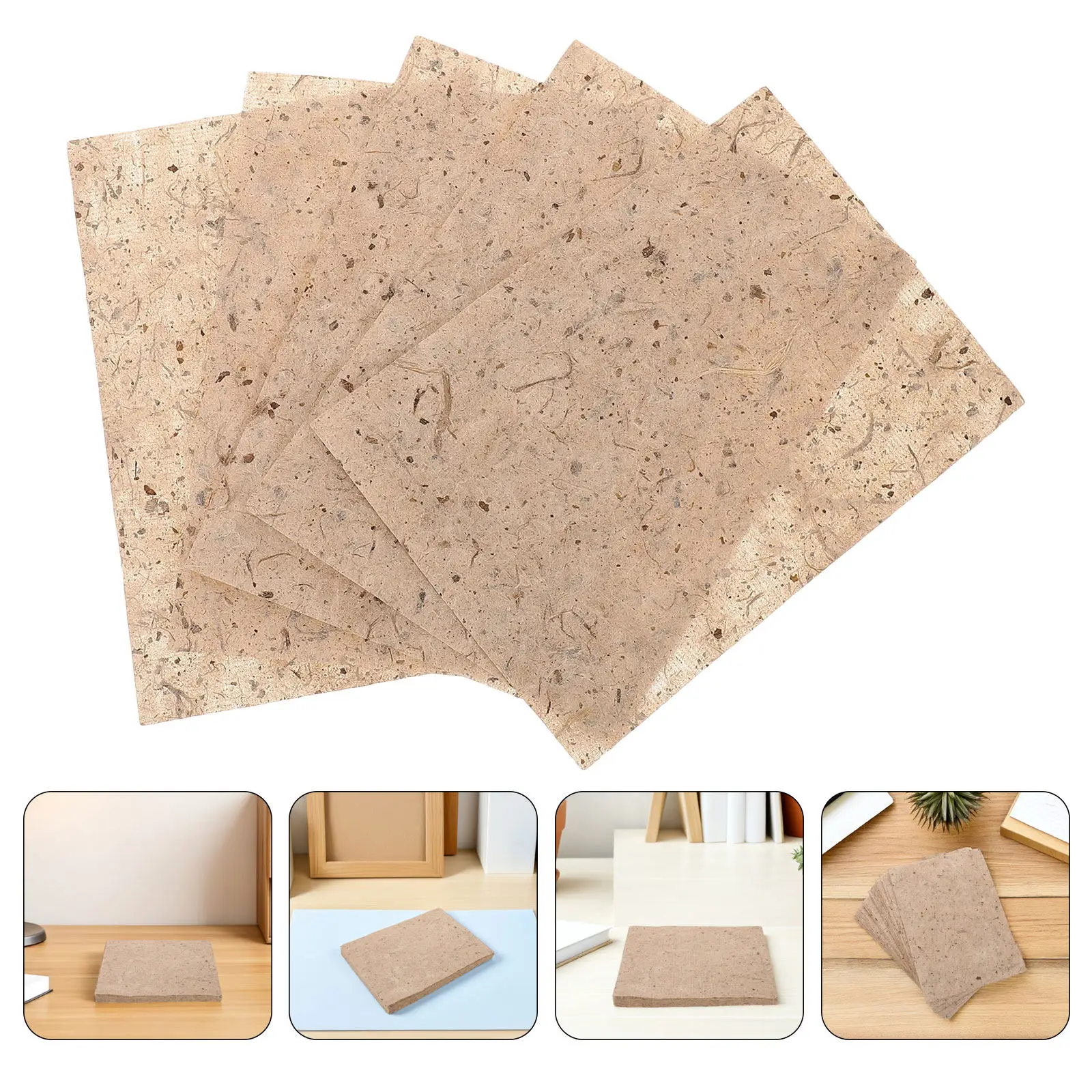 

40Pcs Mao Bian Style Calligraphy Rice Paper Vintage Texture Handmade Chinese Art Paper for Ink Flow Control Painting Scroll