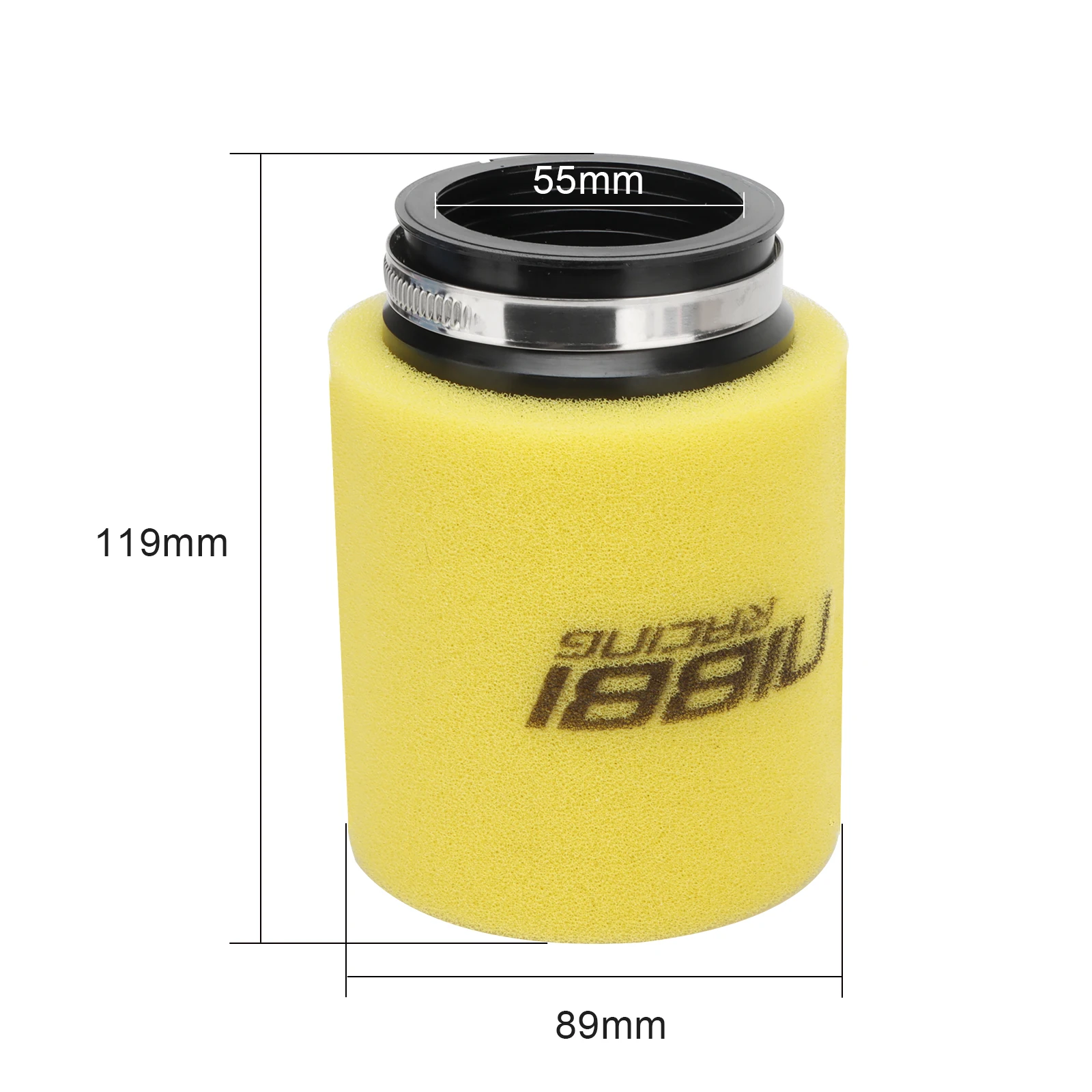 NIBBI Neuer abnehmbarer Schwamm-Luftfilter, skalierbare Feder, 45/49/55 mm, universeller High-Flow-Luftfilterreiniger für KTM Dirt Bike Motor – Detail 9