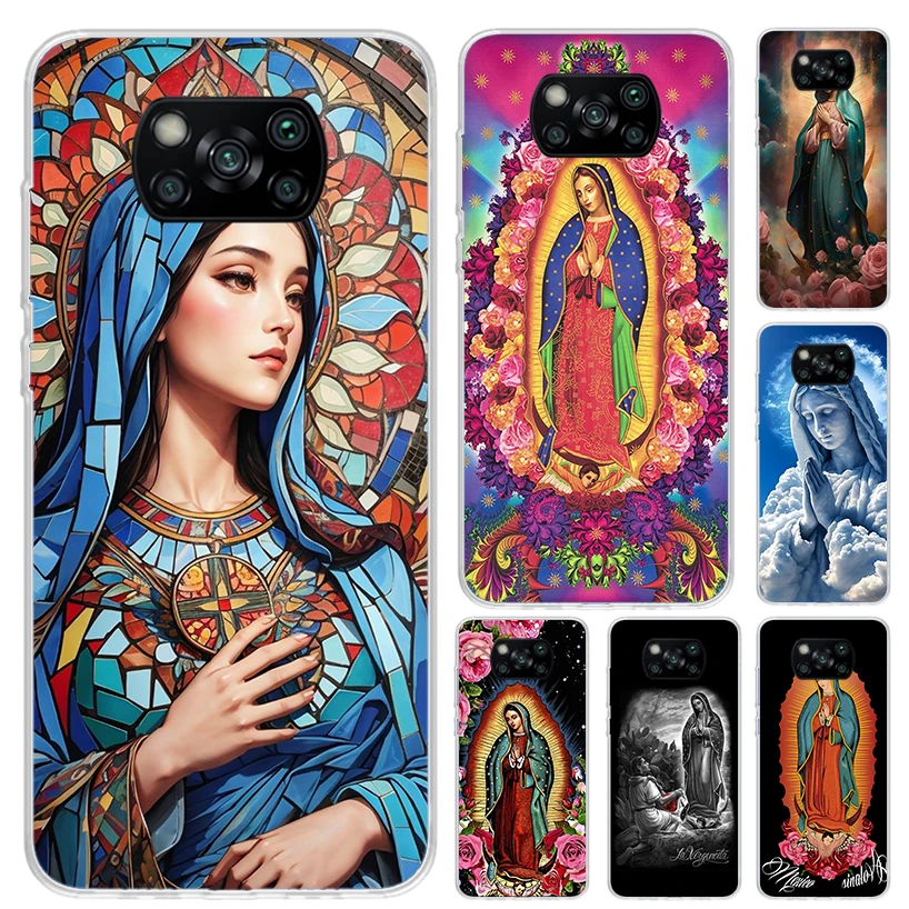 Virgin De Guadalupe Virgen Mary Phone Case for Xiaomi Poco X6 X5 X4 X3 Nfc F6 F5 F4 GT F3 F2 Pro F1 M5S M4 M3 5G Soft Funda Prin