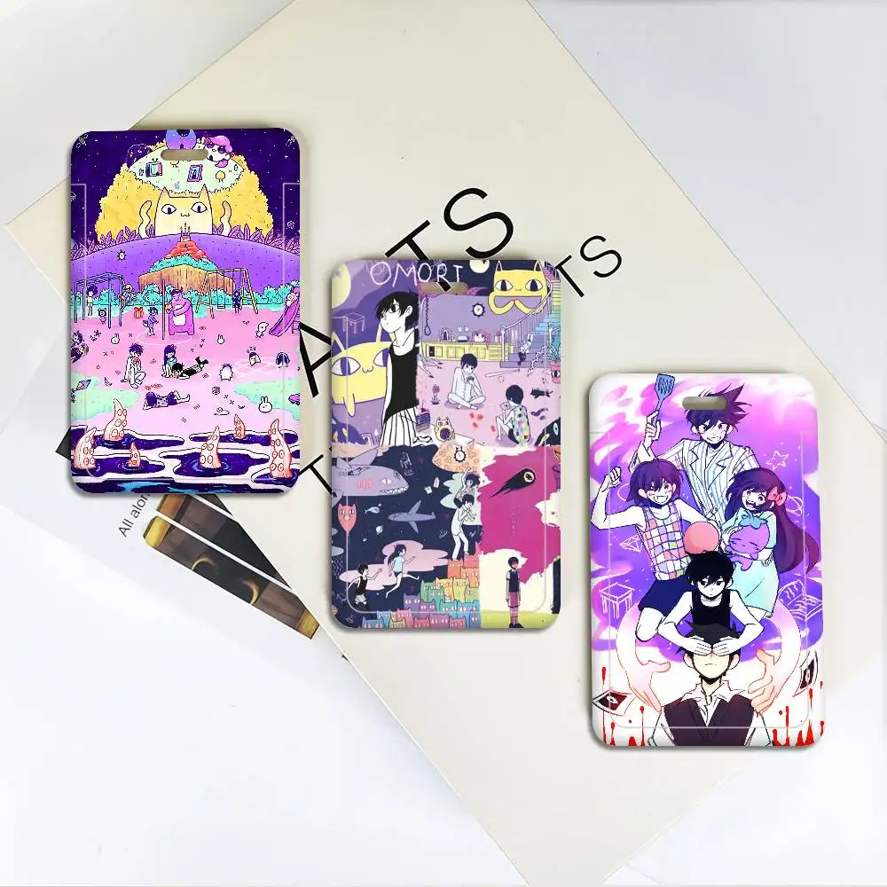 

OMORI GAME ID Badge Card Holder Lanyard Kids Credit Card Case Neck Strap Door Card Holder Credentials Gift