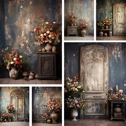 Mehofond Photography Background Textured Wall Flowers Door Adult Birthday Wedding Maternity Portrait Decor Backdrop Photo Studio