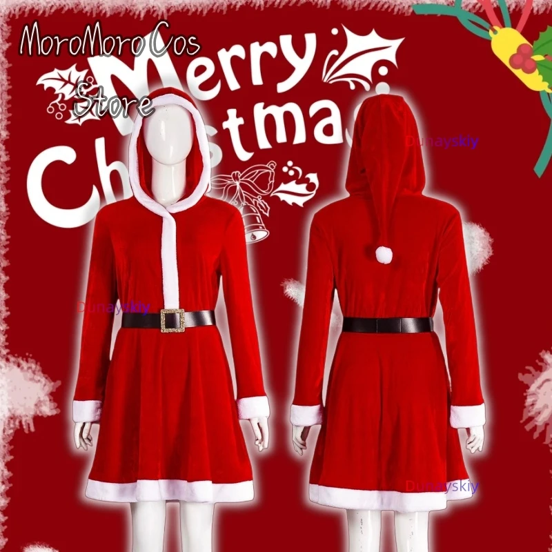 

Рождественский костюм для взрослых, двухцветная форма Санта-Клауса для ролевых игр, вечерние костюмы для косплея и наряда, Рождественский костюм