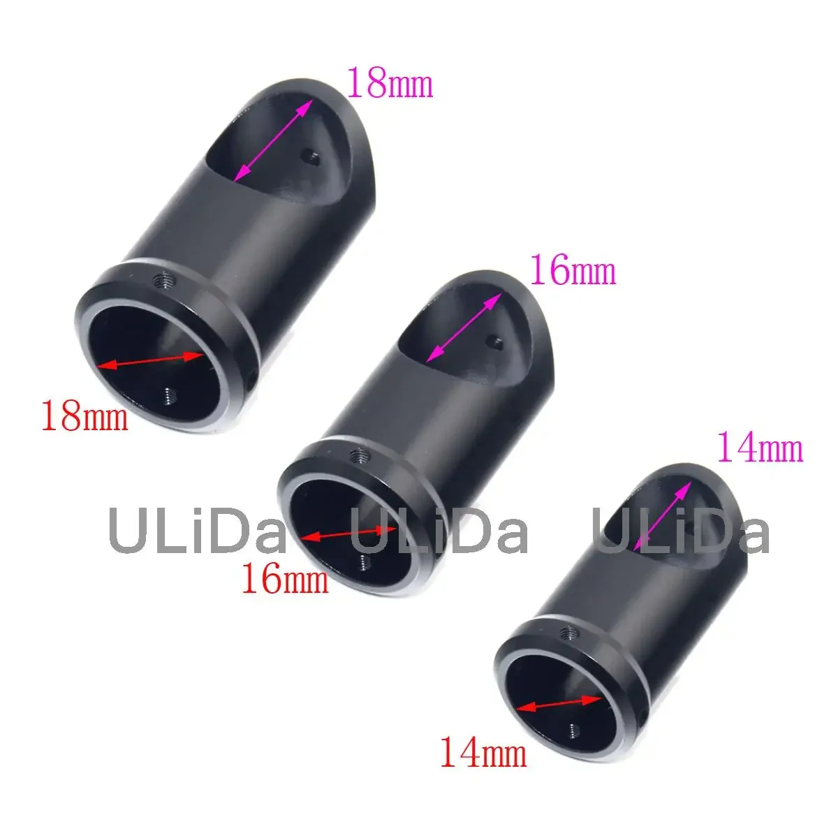 2 pièces CNC en aluminium 14mm 16mm 18mm joint à 3 voies train d'atterrissage connecteur antidérapant pièces trois maillons pour bricolage FPV Drones Multicopter