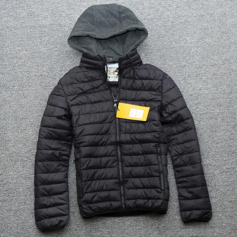 

Уличный хлопковый тюнет на молнии с капюшоном, ветрозащитный мужской стеганый хлопковый жилет, пальто на молнии, легкое повседневное пальто