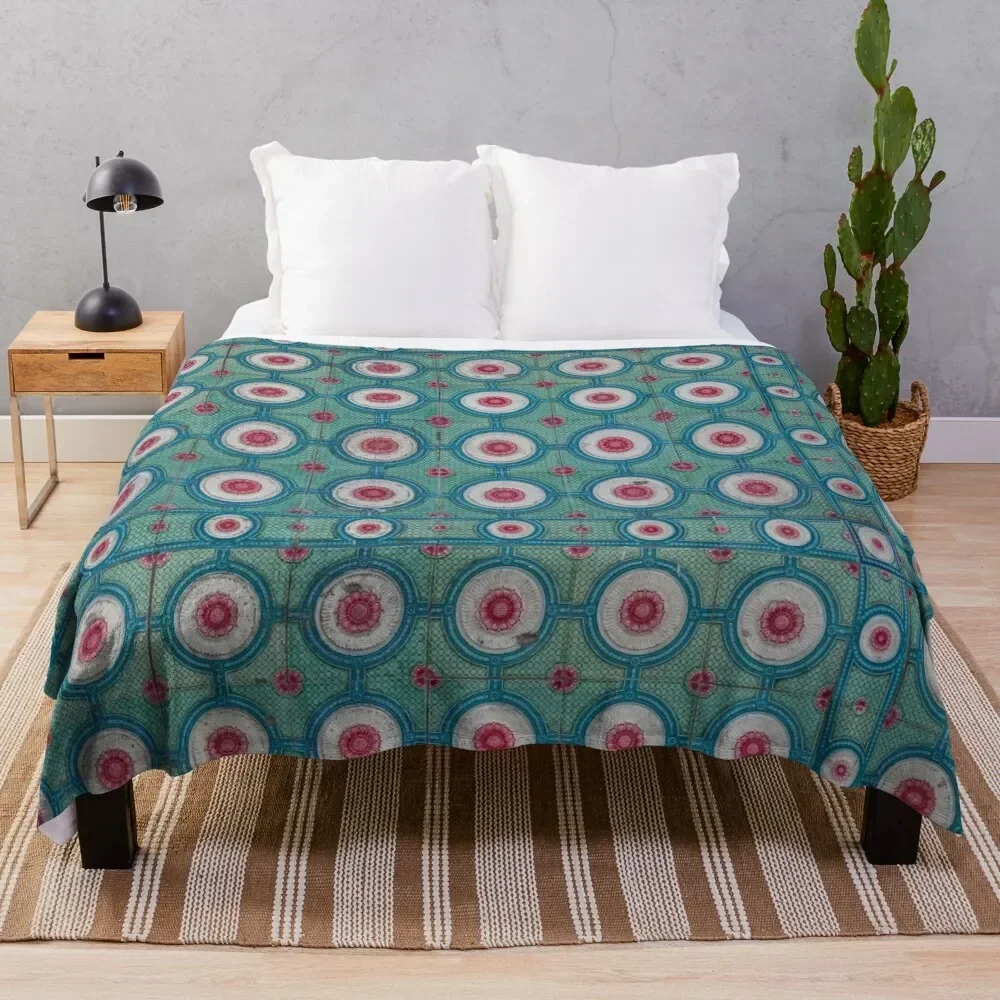 Traditional Nyonya Floor Tiles VI in George Town Throw Blanket heavy to sleep Shaggy christmas gifts Luxury Designer Blankets