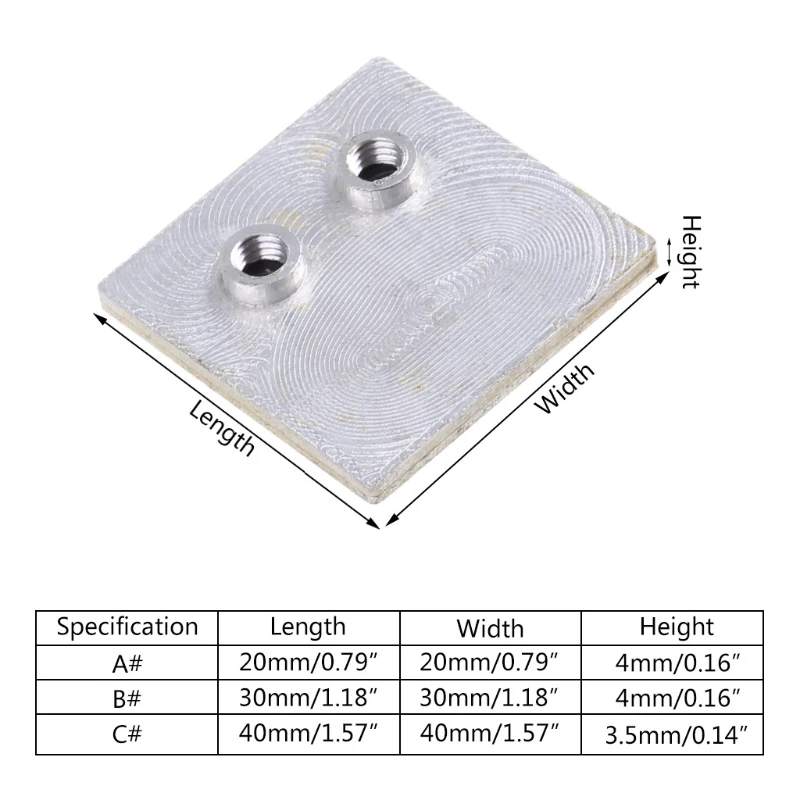 1PC Aluminum Chipset Heatsink Diffusion Liquid Water Cooling Fin Heat Sink Cooler 20mm/30mm/40mm for Cellphone Silver