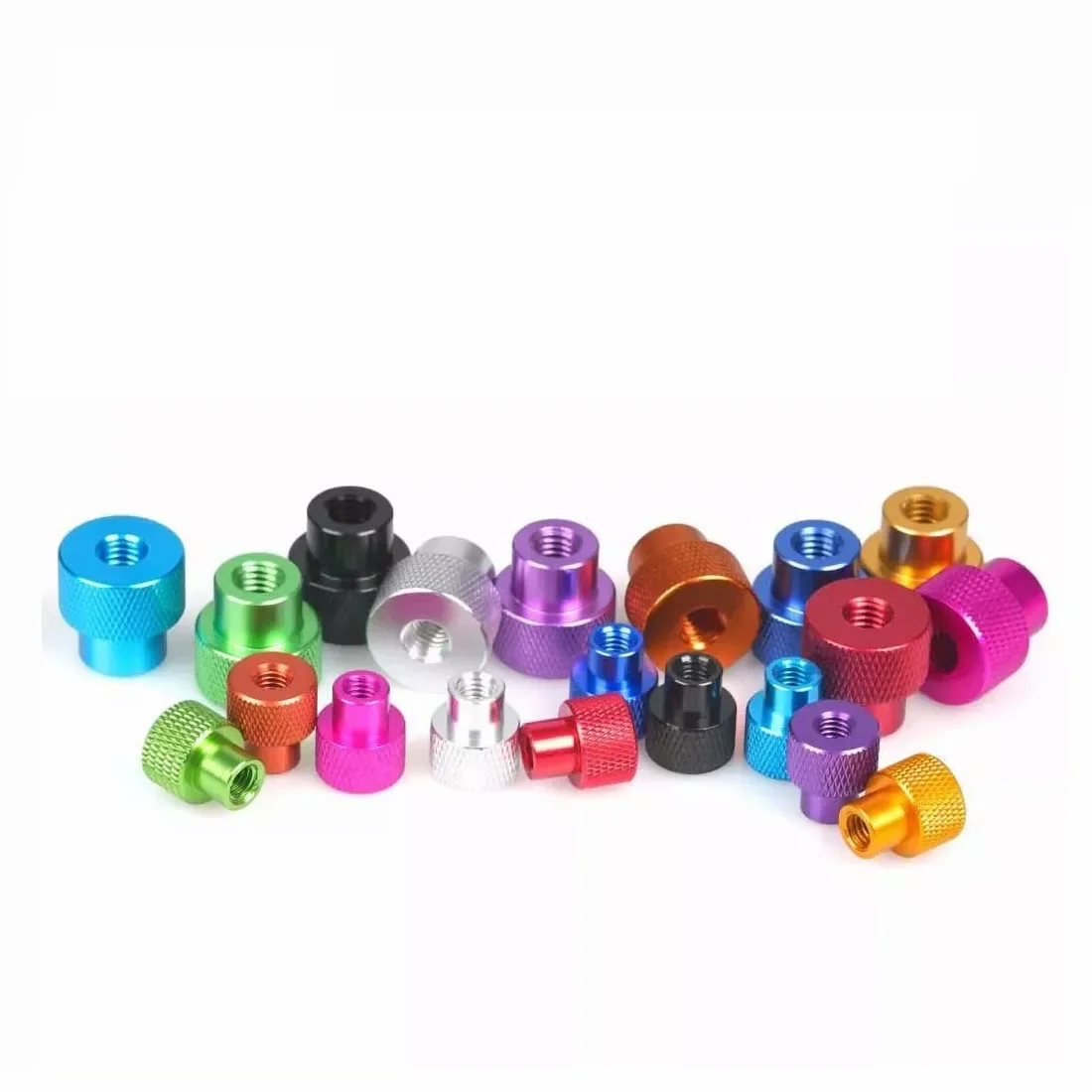 M2 M2,5 M3 M3,5 M4 M5 M6 M8 M10 Aluminium Legierung Durch loch Runde Rändelmutter Hand Grip Knopf Mutter Modell DIY Refit