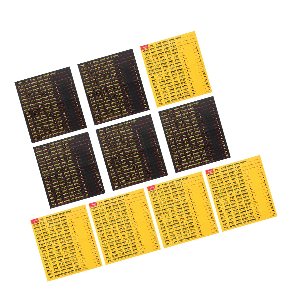 10 Sheets Circuit Breaker Labels Self-Adhesive Electrical Box Stickers Fuse Box Breaker Panel Electric Panel Use