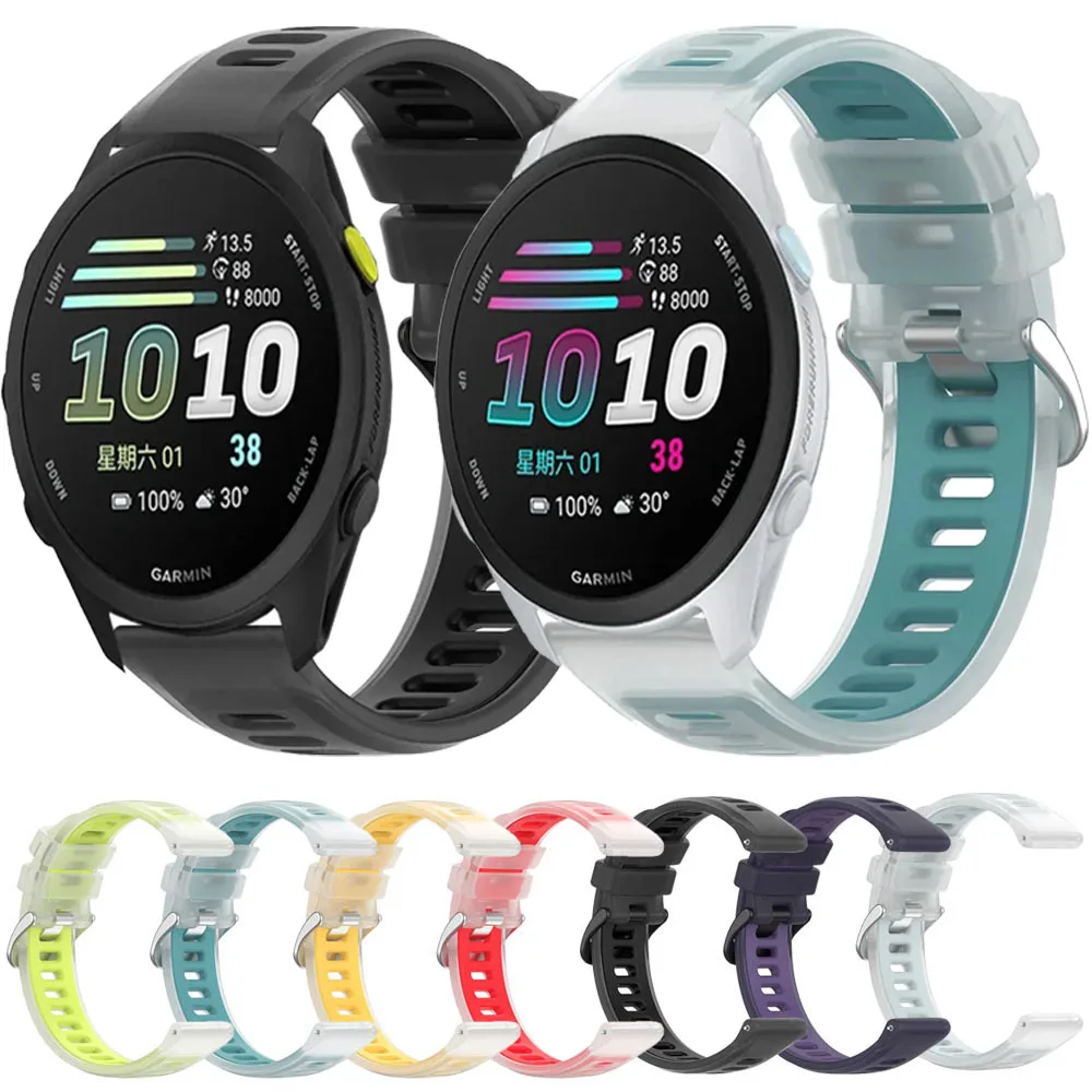 �y�Z�[�����z20mm 22mm �������V���R���X�g���b�v Garmin Forerunner 70 170 165 55 570 970 965�p ���K�ȃ��X�g�o���h Garmin Venu 4 3 2�p