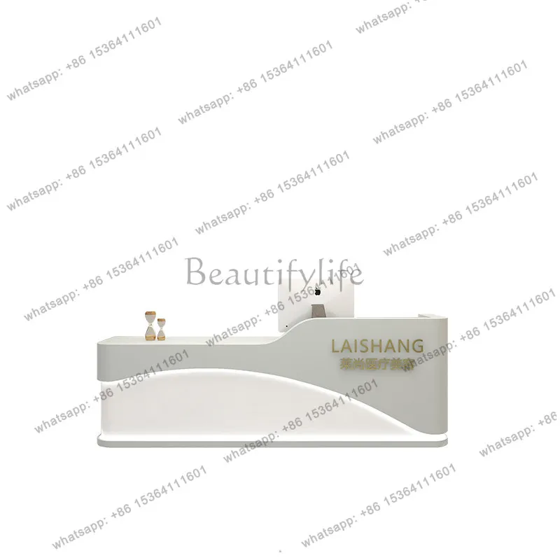 Best Sellers Modern Minimalist Reception Counter Nordic High-end Cashier Desks Beauty Salon Wedding Dress Store Office Furniture