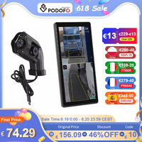 Podofo 10.36 'IPS Screen Car Monitor IP68 Waterproof Night Vision Wide Angle 2-Camera BSD Smart Screen Player Car DVR For Truck