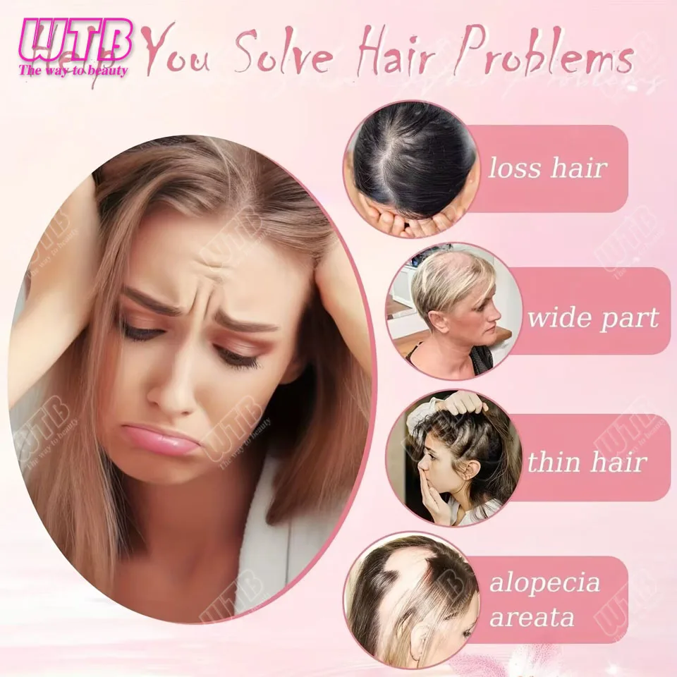 여성용 합성 헤어피스, 앞머리 있는 짧은 밥 헤어피스, 10인치 사이드 파트 헤어피스 (얇은 모발용), 7인치 × 7인치 큰 베이스