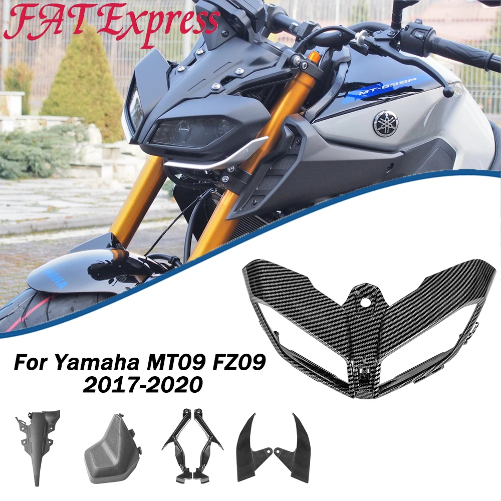 

for MT09 FZ09 Front Upper Nose Headlight Fairing Cover For Yamaha MT-09 MT 09 2017-2020 2019 Injection Motorcycle Accessories