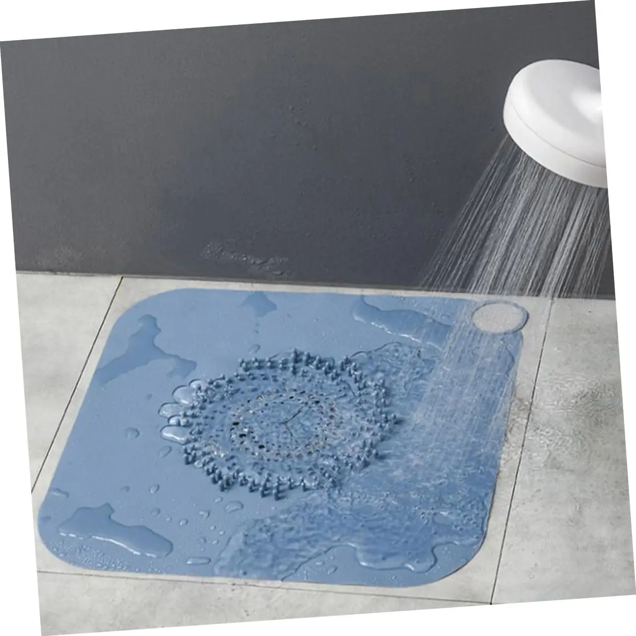 Silicone floor drain shower drain hair plug square cover hair compartment bathtub water tank filter floor drain cover anti-clogg