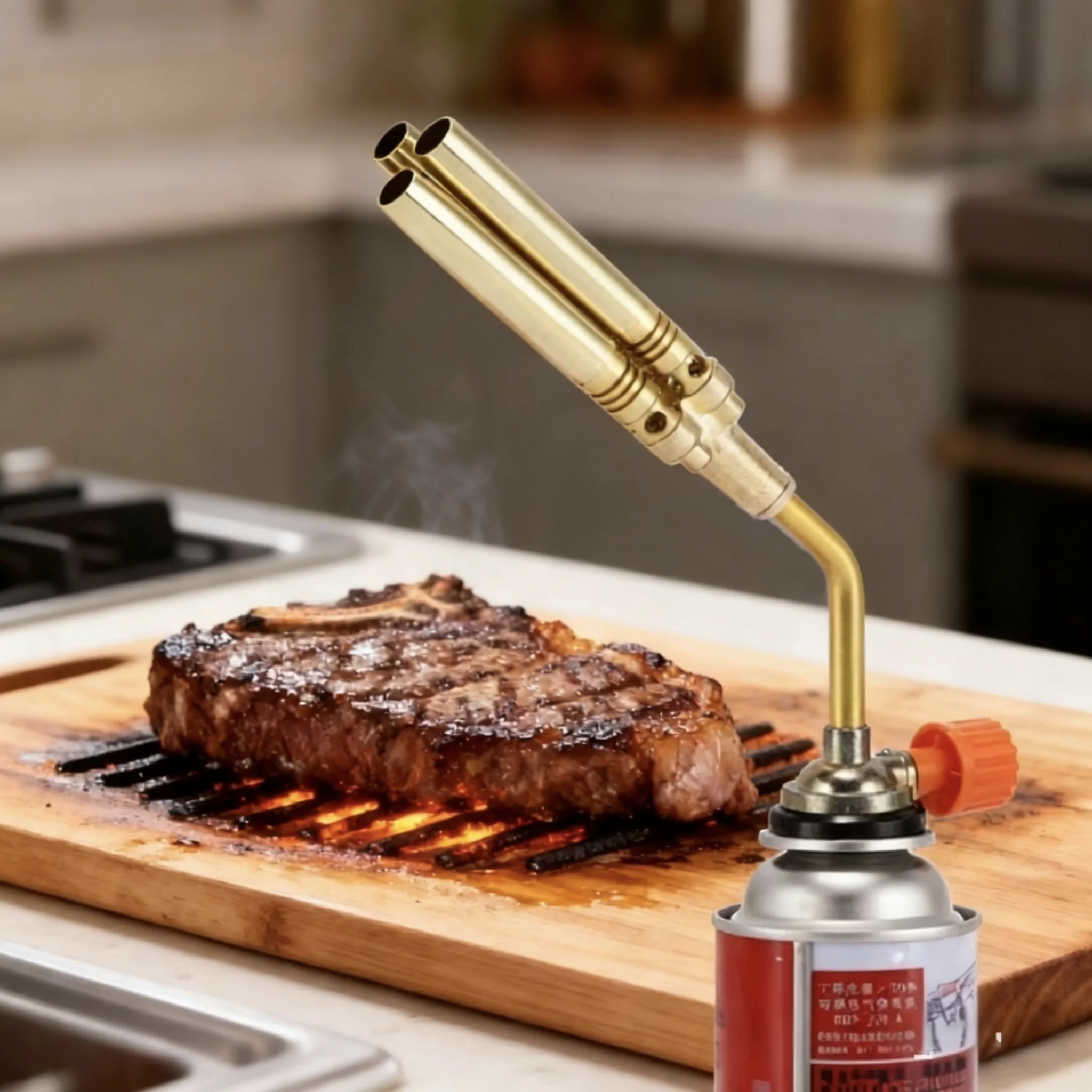 

Трехтрубный газовый сварочный пистолет-горелка для кемпинга, барбекю, кухни, бутановая горелка, сварочное оборудование