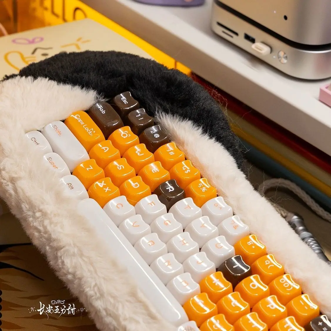 

149 Keys Imitation Jade Cute Cat Keycaps Profile Cute Keycap Custom Dye-Sublimation ISO Keyboard Keycaps for Gateron MX Switches