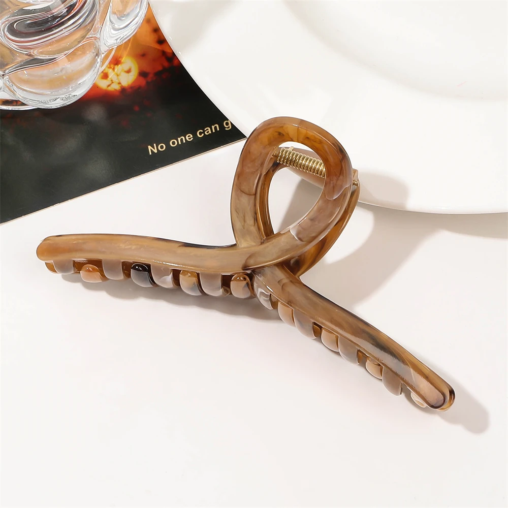 Marbled ABS Hair Clips High-end Shark Hair Claws Simple and Versatile Hair Clips Fashionable and Popular Hair Accessories