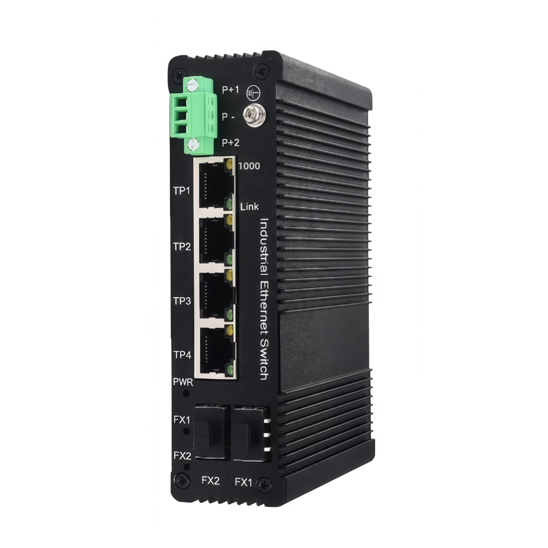 Gigabit Industrial Ethernet Optical Switch 1000Mpbs 2SFP to 4/8/16P RJ45 Network Ethernet Switch DIN IP40 Lightning Protection