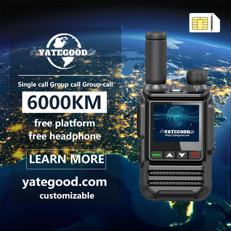 YATEGOOD G968 جهاز اتصال لاسلكي بدون حد مسافة اتصال داخلي طويل الاستعداد محمول أكثر من 5000 كجم 4G 5G