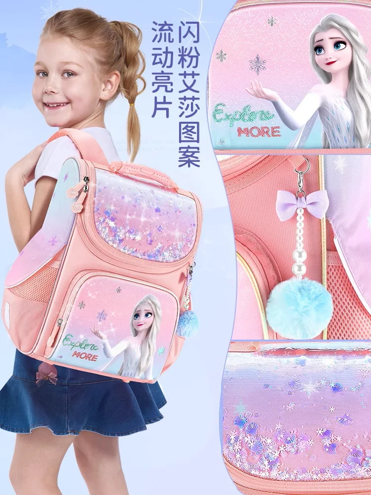 Original Disney Frozen backpack Elsa Anna Snow Queen Cute Backpacks kids School Bag Breathable backpack girls gift High Quality