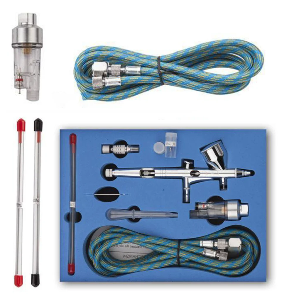 

Airbrush Compressor Kit 180K Professional Double Control Trigger for Nail Art Cake Decorating Painting Portable Mini Airbrush
