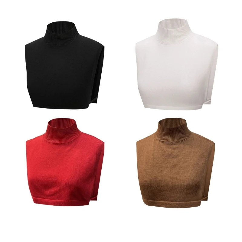 

Mock Neck Collar For Women Knitted Scarf Men Women Turtleneck Collar Elastic