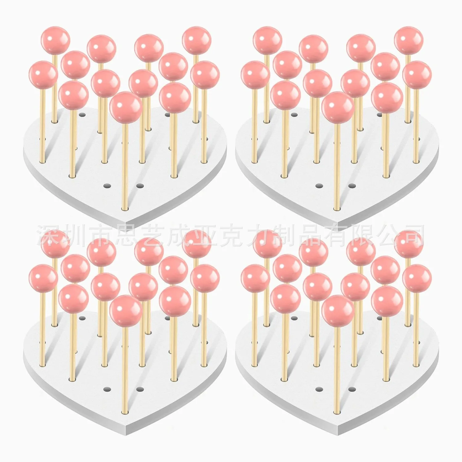 

4Pcs Acrylic Lollipop Stand Holder Transparent Multi-Functional Desktop Display Rack for Candy Dessert Parties