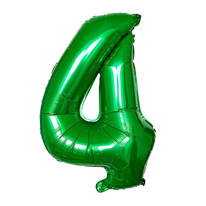 32-calowe duże ciemnozielone balony numeryczne Jungle Safari Balon urodzinowy Balon foliowy 0 1 2 3 4 5 6 7 8 9 globos Balls — zdjęcie 6
