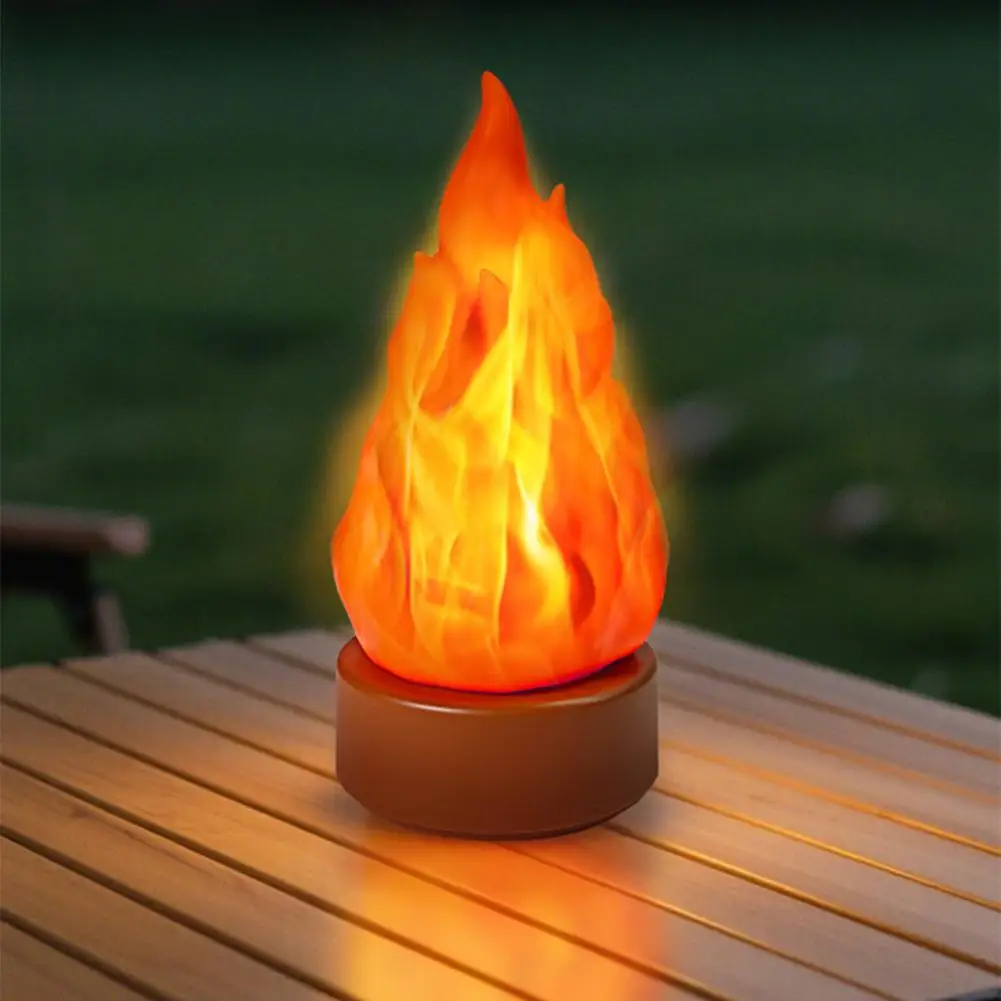 Simulation Flame lamp Rechargeable False fire Night light For Outdoor Camping Courtyard Halloween & Christmas Party Decor Lamp