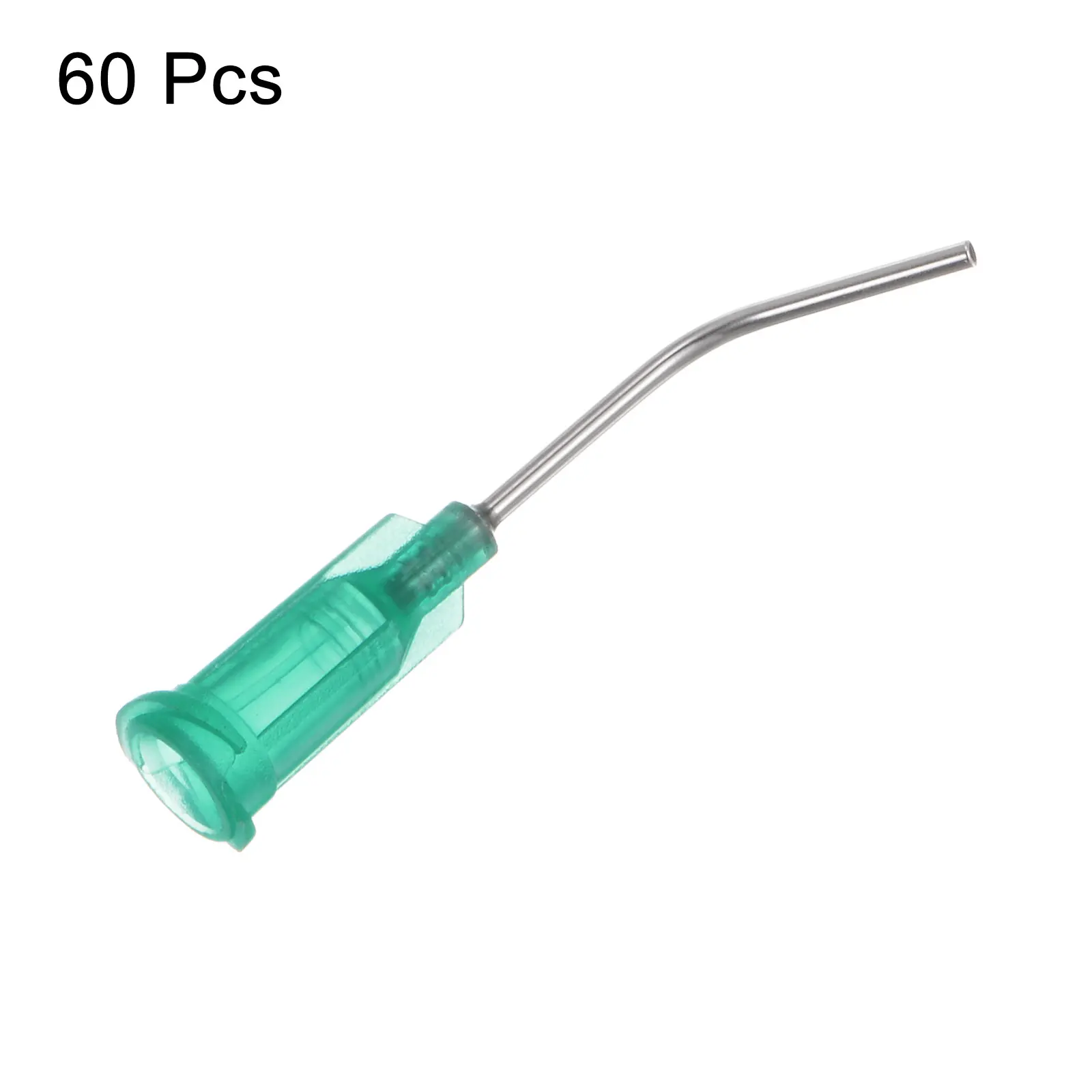 60pcs Blunt Tip Dispensing Needles 18G 19G 20G 22G 23G 24G 26G 27G 1" Bent Needle for Liquid with Luer