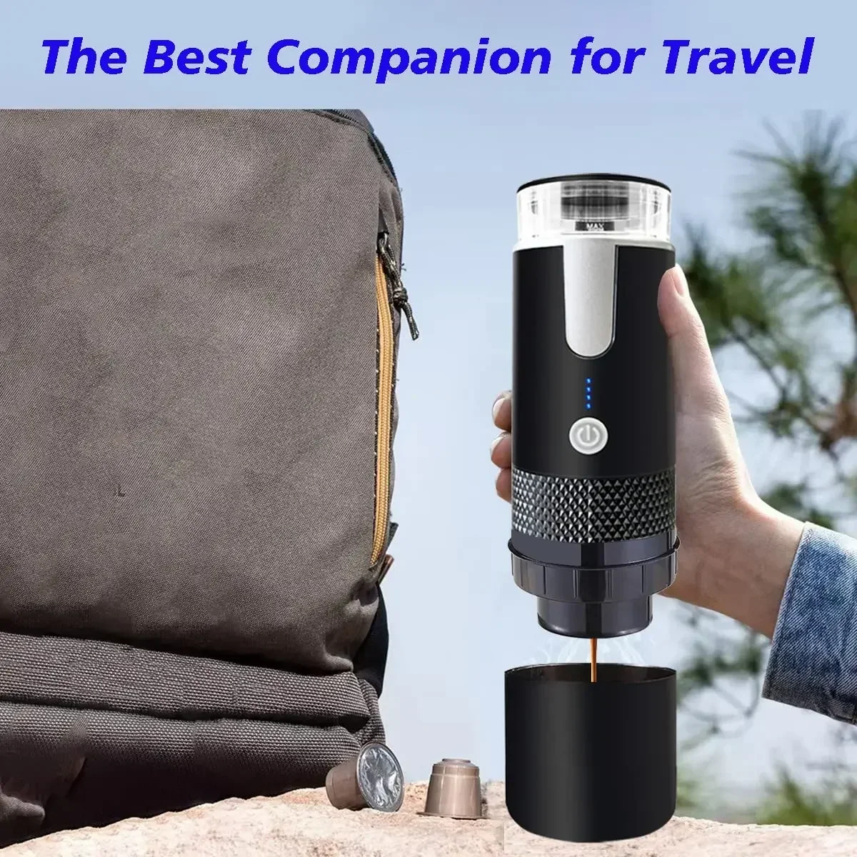 Cafetière portable, machine à expresso compatible avec les capsules NS, mini cafetière, bureau, voyage, camping, conduite