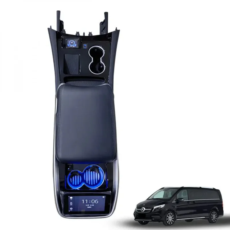 VITO Original Factory Luxury Business Vehicle Modification Inside Console Box Upgrade With Refrigerator Armrest