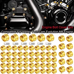 Motorcycle Bolt Covers Engine Head Caps Kit For Harley M8 Twin Cam EVO Sportster Touring Road Electra Dyna Street Glide Softail