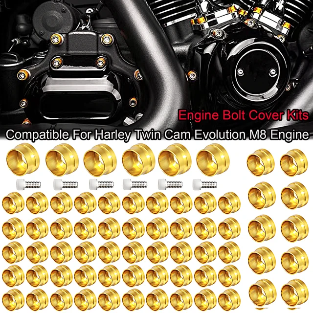 Zestaw osłon śrub motocyklowych do Harley M8 Twin Cam EVO Sportster Touring Road Electra Dyna Street Glide Softail