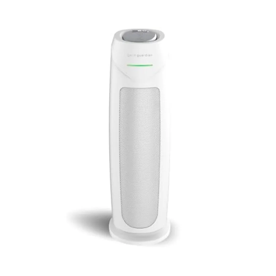 Purificador de Aire para el Hogar: Filtro HEPA + UV-C Blanco para Humo de Incendios Forestales, Mascotas, Polen, Olores, Esporas de Moho en Habitaciones Grandes de hasta 74 m²