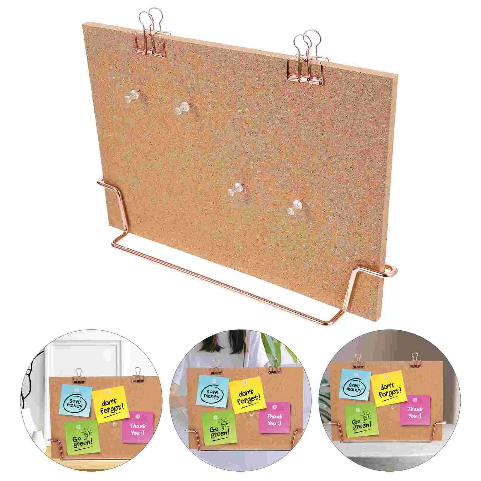 กระดานข้อความ Cork Office Note Photo Wall Display Bracket ประกาศตกแต่งโต๊ะ