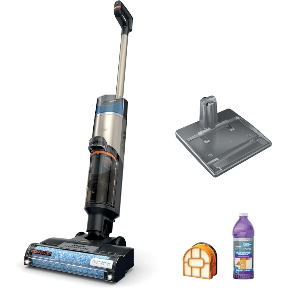 

Пылесос HydroVac MessMaster для влажной и сухой уборки, беспроводная, вакуумная швабра 3-в-1 «все в одном» и система самоочистки, легкий вес, Powerfu