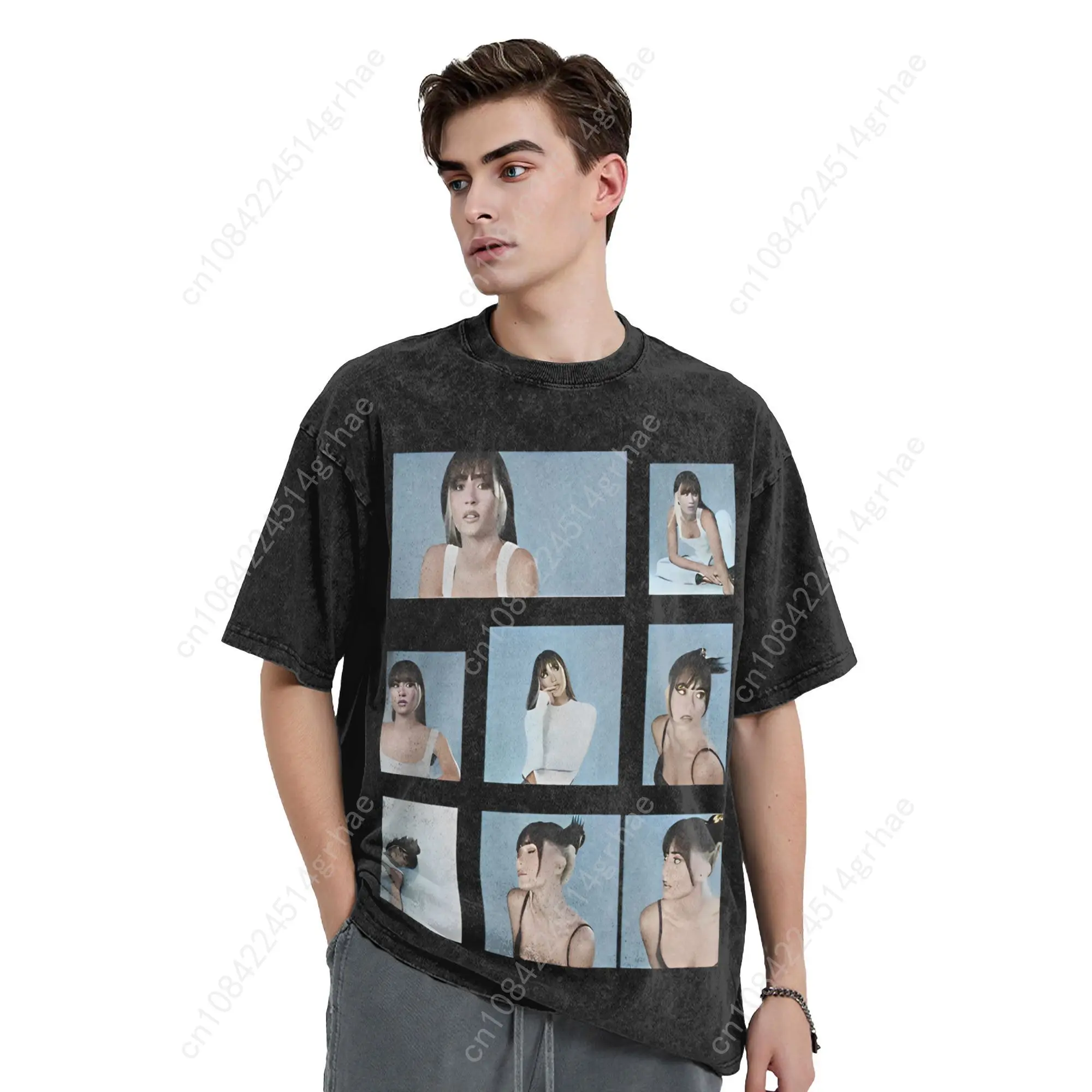 Camisetas de cantante Aitanas Ocana para hombre Tour 2025, Camiseta Vintage de algodón puro, camiseta de manga corta con cuello redondo, ropa de talla grande